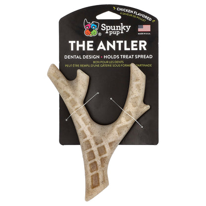 Spunky Pup, The Antler, Elk Shaped, Chew Toy, Chicken, 1 Count