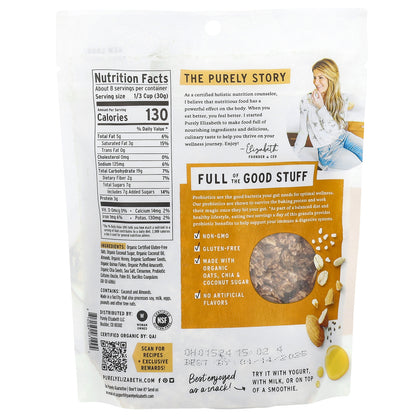 Purely Elizabeth, Ancient Grain Granola With Probiotics, Honey Almond, 8 oz (227 g)