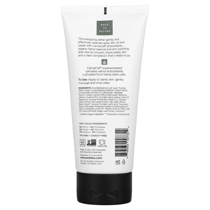 Andalou Naturals, CannaCell, Men, Refreshing Face Wash, 6 fl oz (178 ml)