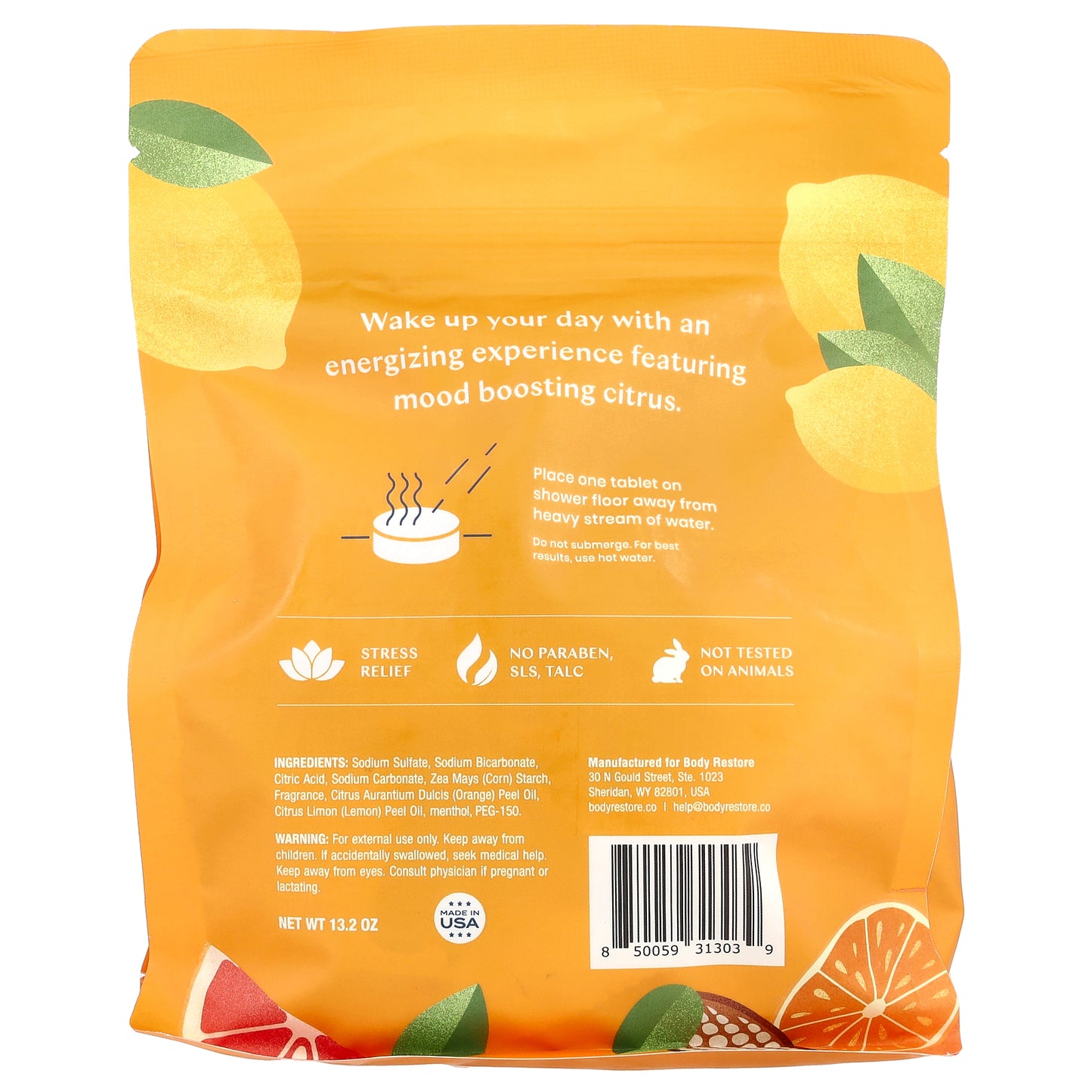 Body Restore, Shower Steamers, Citrus, 15 Tablets, 13.2 oz