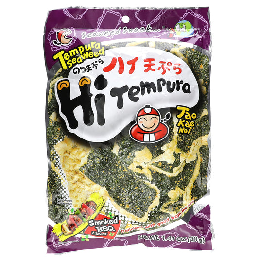 Tao Kae Noi, HiTempura Seaweed Snack, Smoked BBQ, 1.41 oz (40 g)