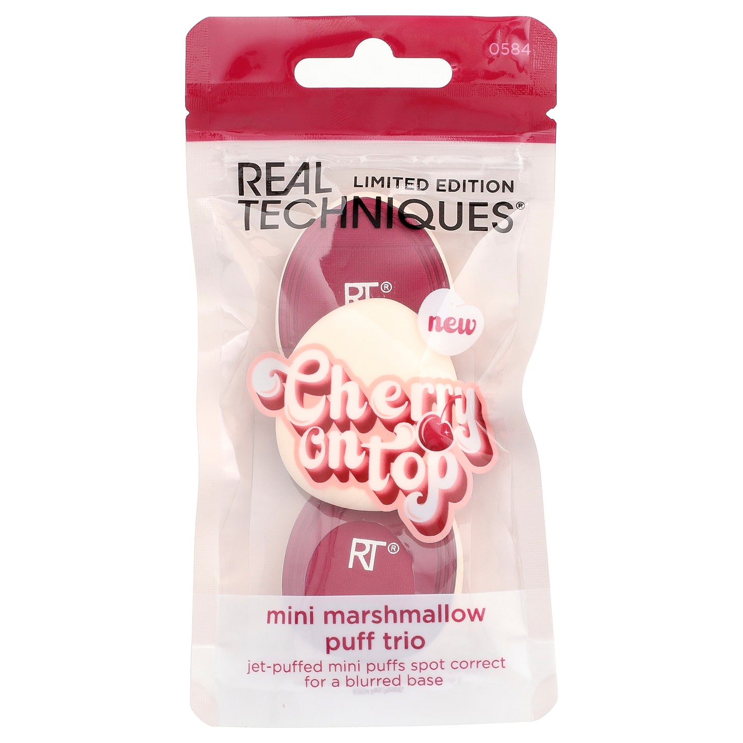 Real Techniques, Cherry On Top, Mini Marshmallow Puff Trio, 3 Count