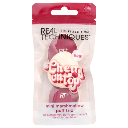 Real Techniques, Cherry On Top, Mini Marshmallow Puff Trio, 3 Count