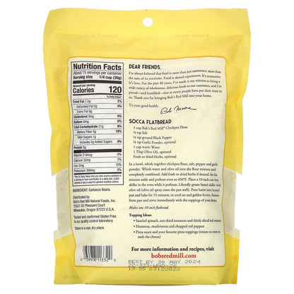 Bob's Red Mill, Chickpea Flour, Gluten Free, 1 lb (454 g)