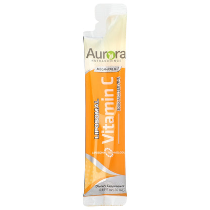 Aurora Nutrascience, Mega-Pack+ Liposomal Vitamin C, 3,000 mg, 32 Packs, 0.68 fl oz (20 ml) Each