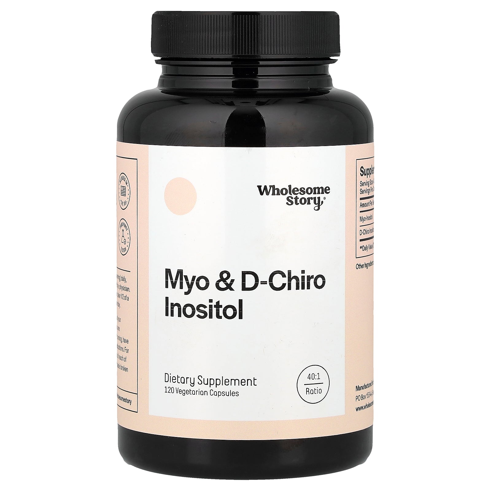 Wholesome Story, Myo & D-Chiro Inositol, 120 Vegetarian Capsules