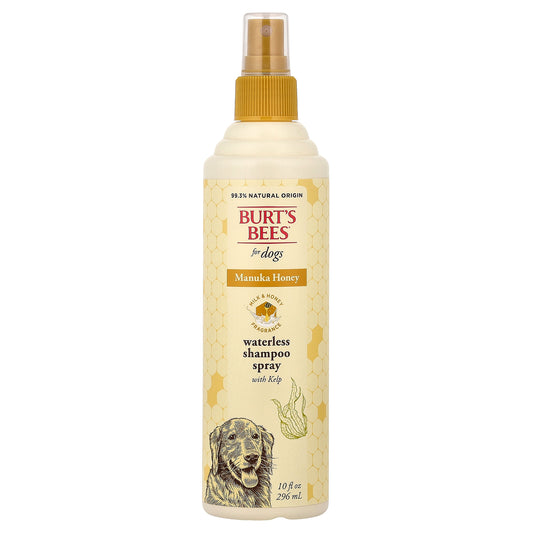 Burt's Bees, Manuka Honey Waterless Shampoo Spray with Kelp, For Dogs, Milk & Honey, 10 fl oz (296 ml)
