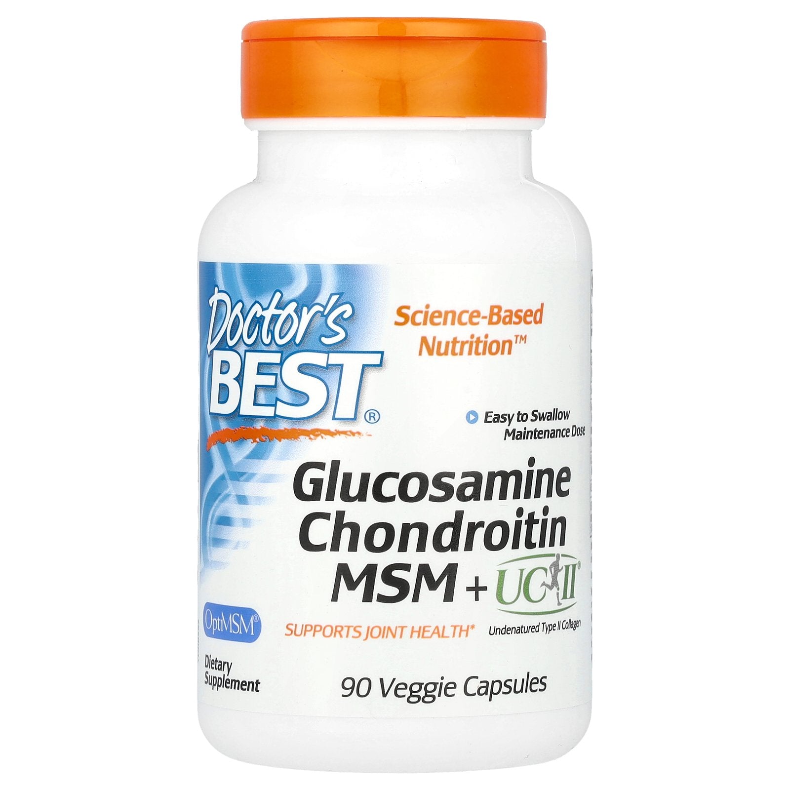 Doctor's Best, Glucosamine Chondroitin, MSM + UCII®, 90 Veggie Capsule