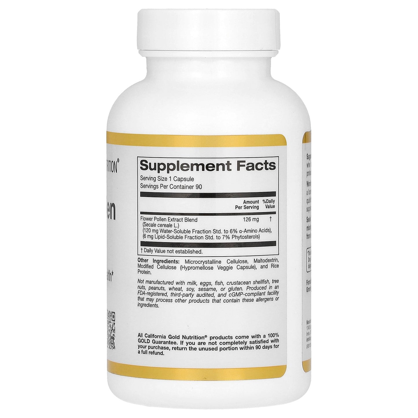 California Gold Nutrition, Flower Pollen Extract Blend, 90 Veggie Capsules