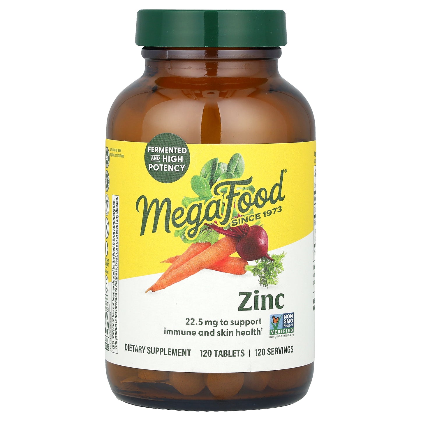 MegaFood, Zinc, 22.5 mg, 120 Tablets