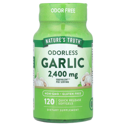 Nature's Truth, Odorless Garlic, 120 Quick Release Softgels (1,200 mg per Softgel)