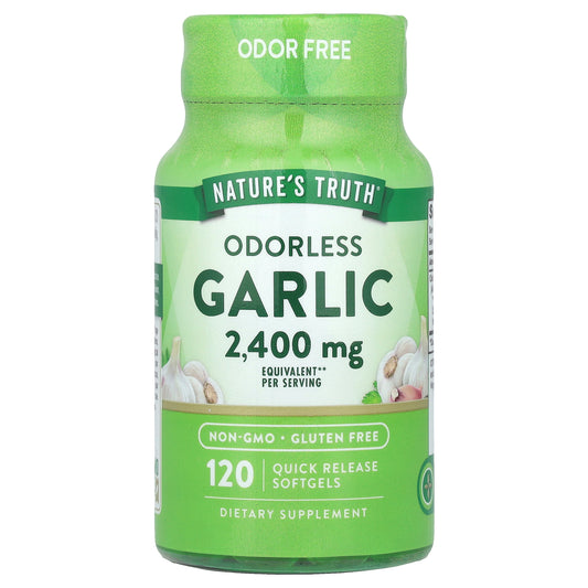 Nature's Truth, Odorless Garlic, 120 Quick Release Softgels (1,200 mg per Softgel)