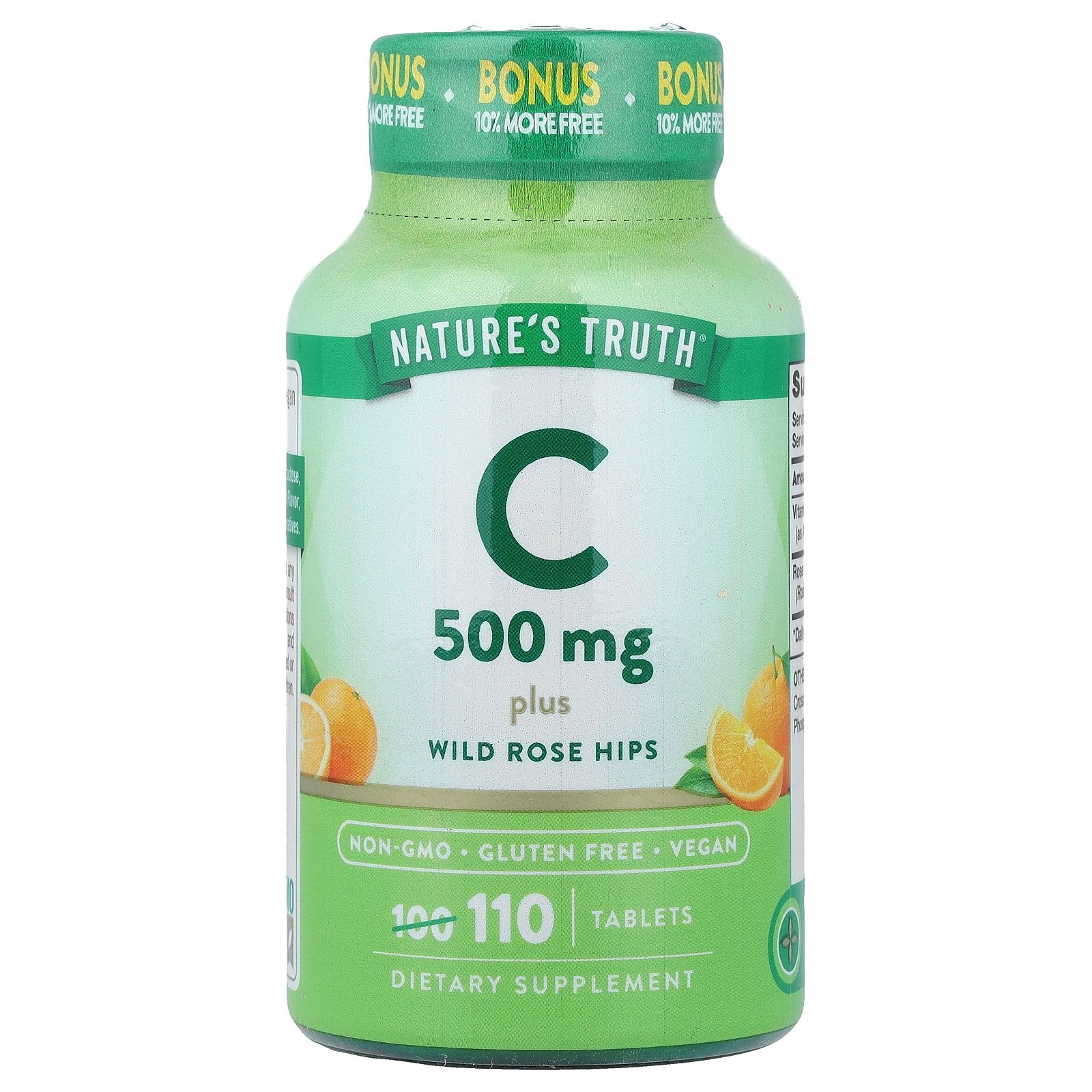 Nature's Truth, Vitamin C Plus Wild Rose Hips, 110 Tablets
