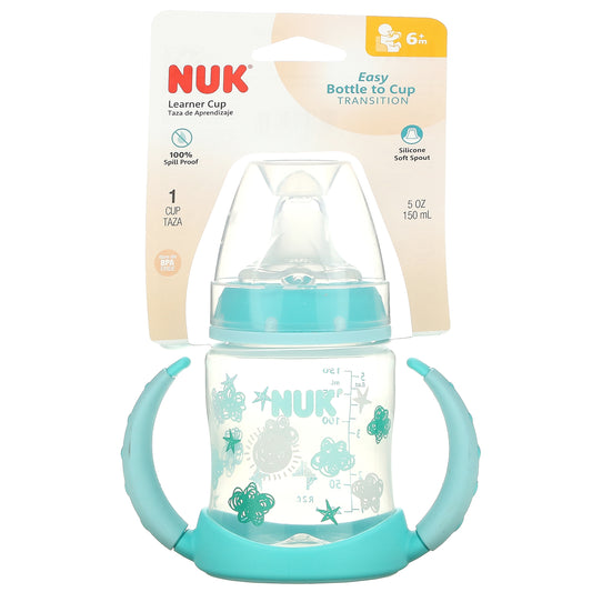 NUK, Learner Cup, 6+ Months, Aqua, 5 oz (150 ml)