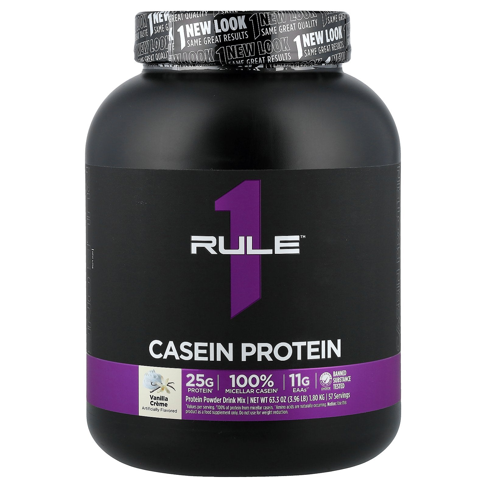 Rule One Proteins, Casein Protein, Vanilla Creme, 3.96 lb (1.8 kg)