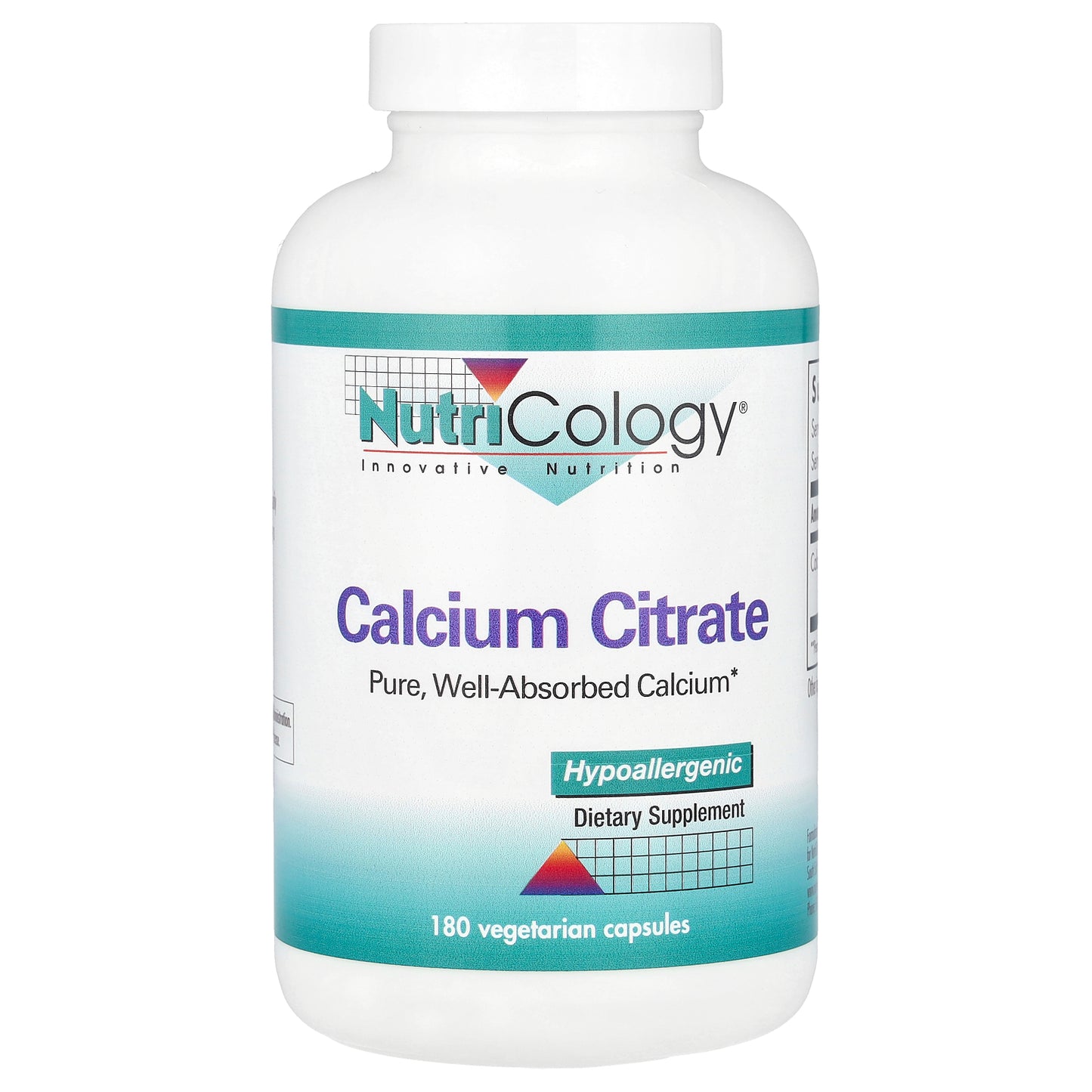 Nutricology, Calcium Citrate, 180 Vegetarian Capsules