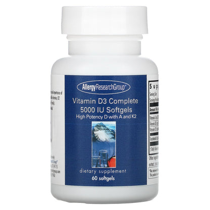 Allergy Research Group, Vitamin D3 Complete, 5,000 IU, 60 Softgels