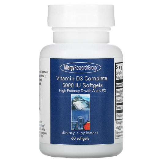 Allergy Research Group, Vitamin D3 Complete, 5,000 IU, 60 Softgels