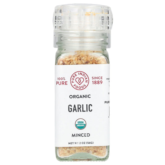 Pure Indian Foods, Organic Garlic, Minced, 2 oz (56 g)