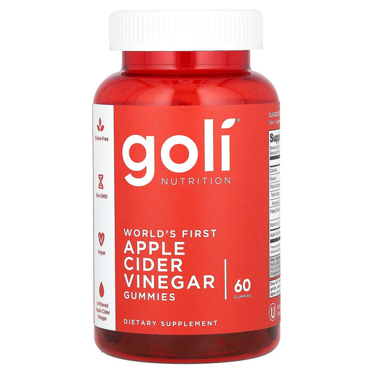 Goli Nutrition, Apple Cider Vinegar Gummies, 1,000 mg, 60 Gummies (500 mg per Gummy)