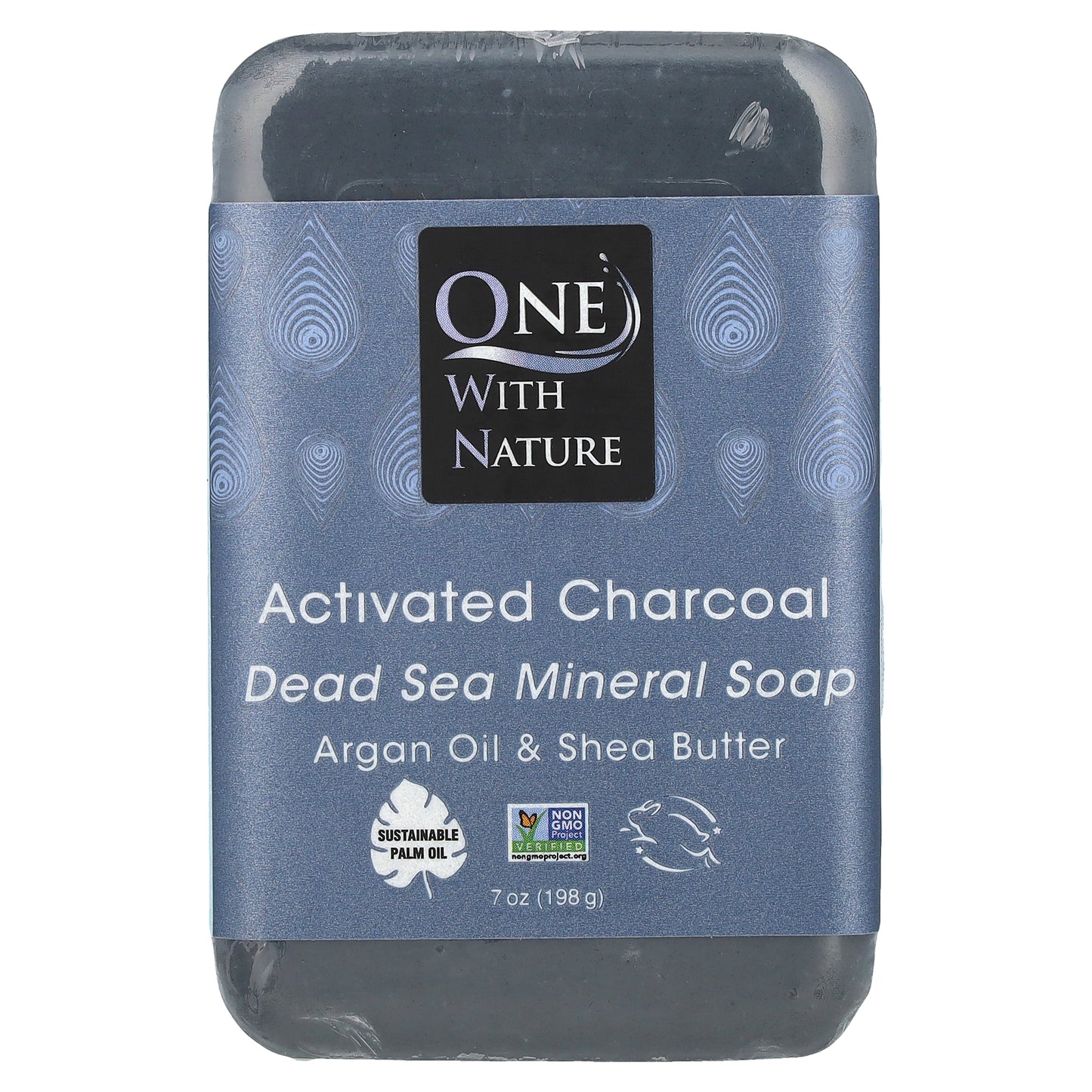 One with Nature, Dead Sea Mineral Bar Soap, Activated Charcoal, 7 oz (198 g)