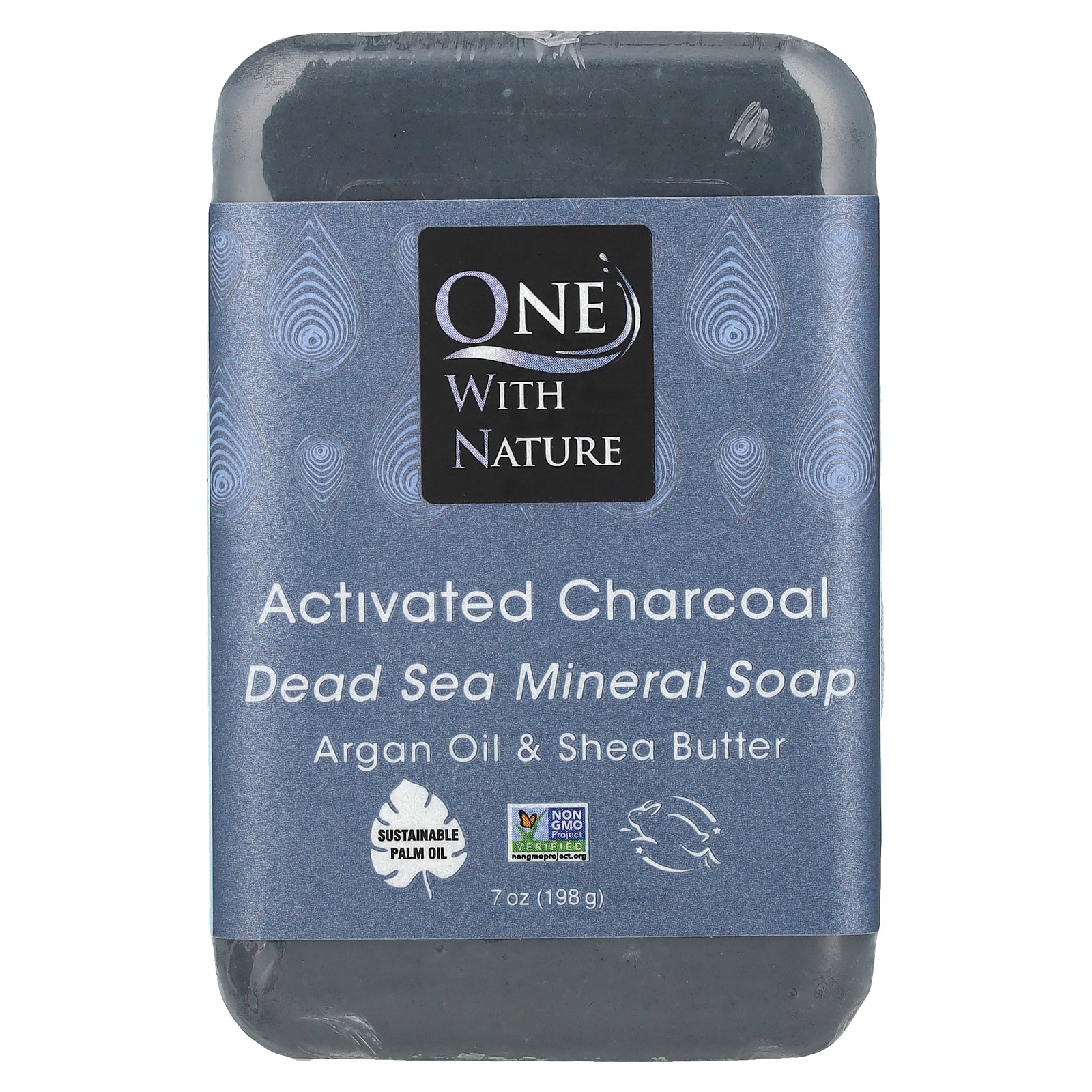One with Nature, Dead Sea Mineral Bar Soap, Activated Charcoal, 7 oz (198 g)