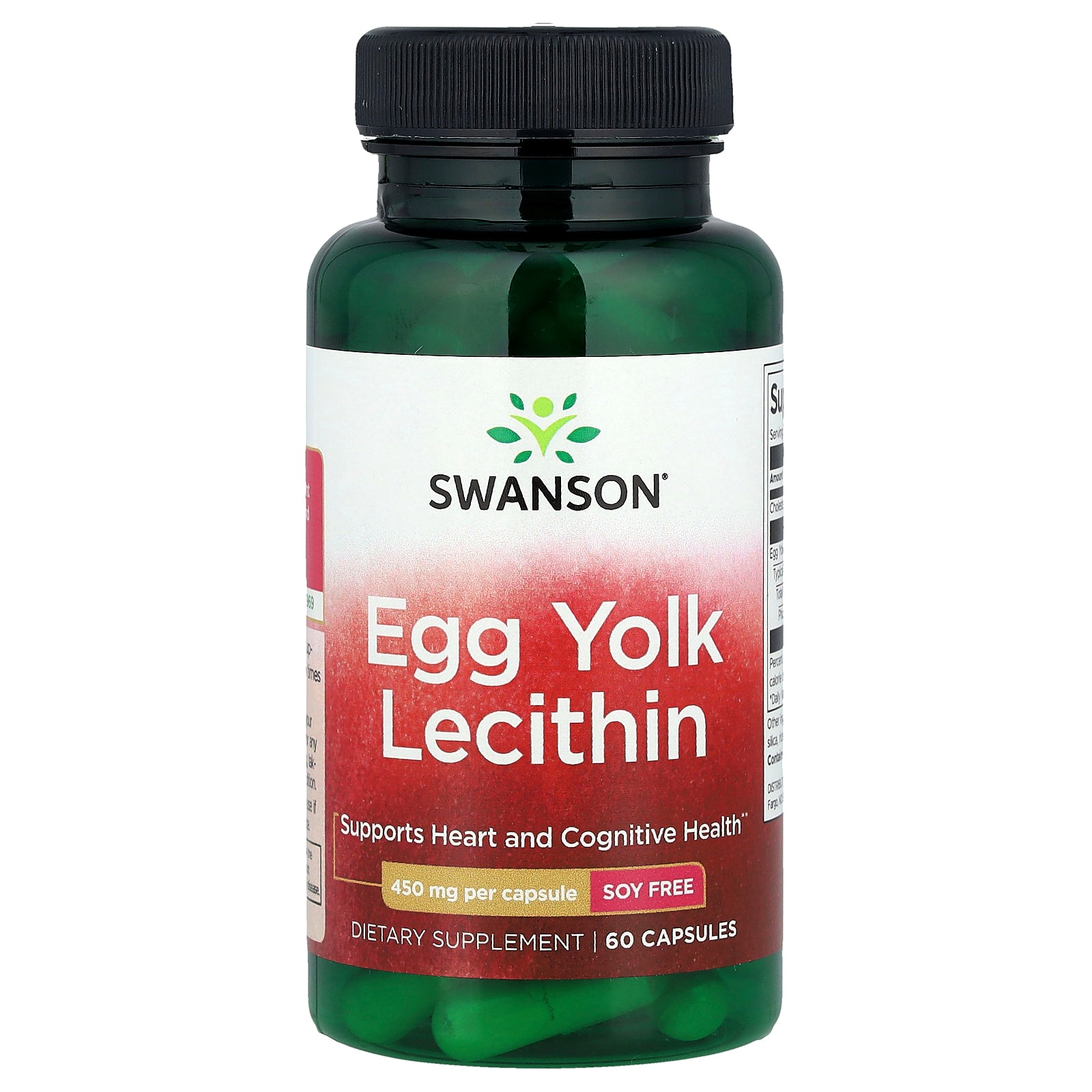 Swanson, Egg Yolk Lecithin, 450 mg , 60 Capsules
