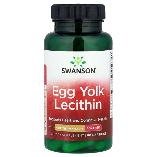 Swanson, Egg Yolk Lecithin, 450 mg , 60 Capsules