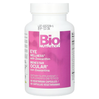 Bio Nutrition, Eye Wellness with Zeaxanthin, 60 Vegetarian Capsules