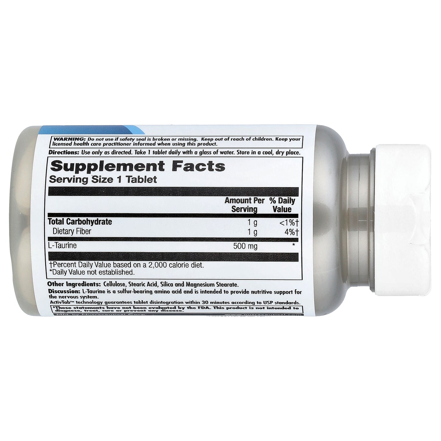 KAL, L-Taurine , 500 mg, 60 Tablets