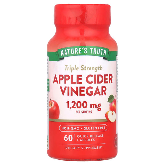 Nature's Truth, Triple Strength Apple Cider Vinegar, 60 Quick Release Capsules (600 mg per Capsule)