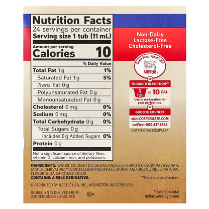 Coffee Mate, Coffee Creamer, Original, 24 Creamers, 3/8 fl oz (11ml) Each