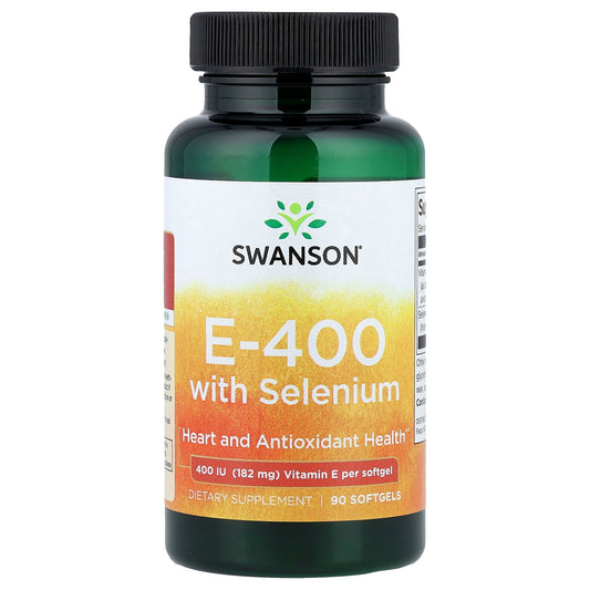 Swanson, E-400 With Selenium, 90 Softgels