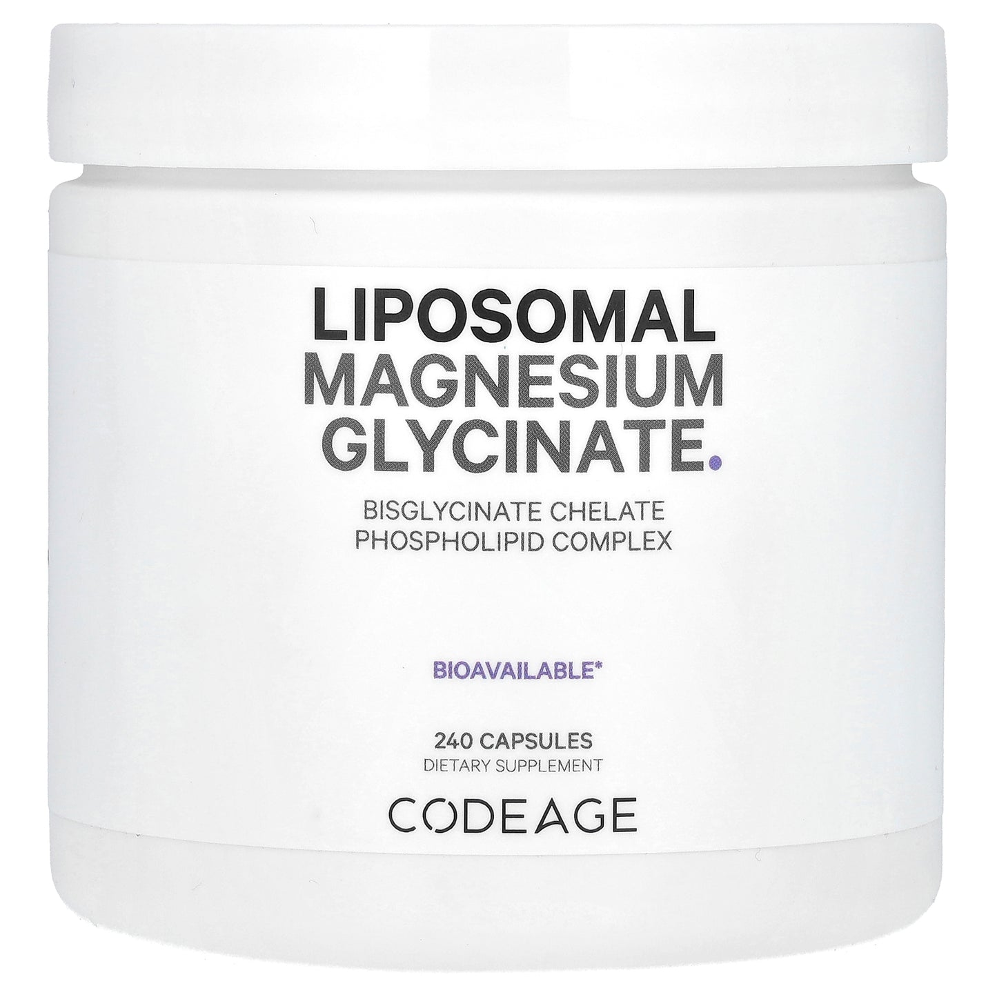 Codeage, Liposomal Magnesium Glycinate, 240 Capsules