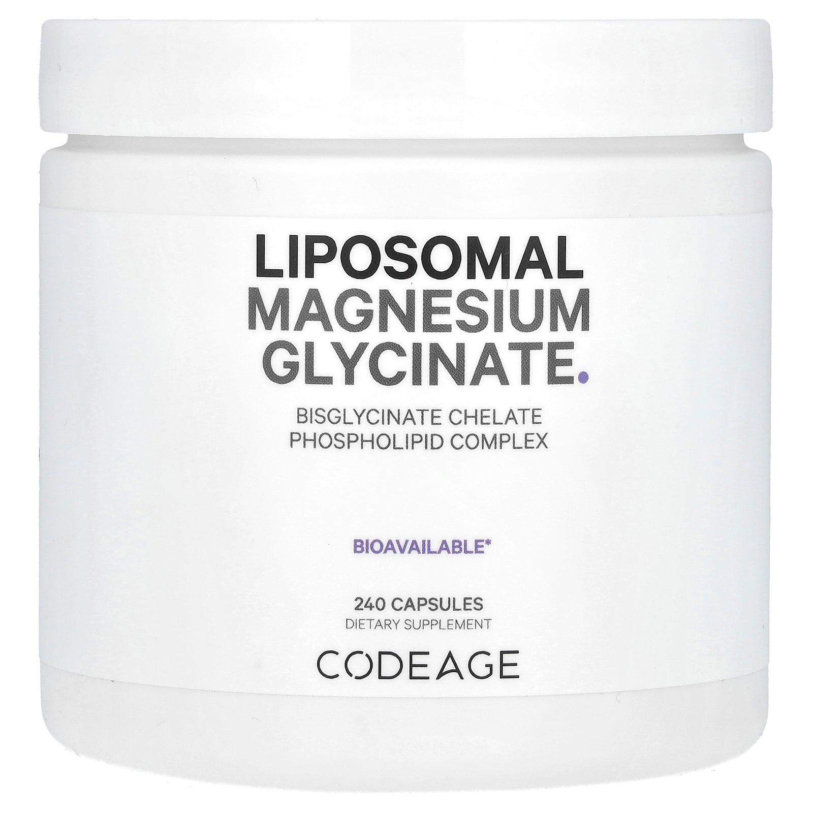 Codeage, Liposomal Magnesium Glycinate, 240 Capsules