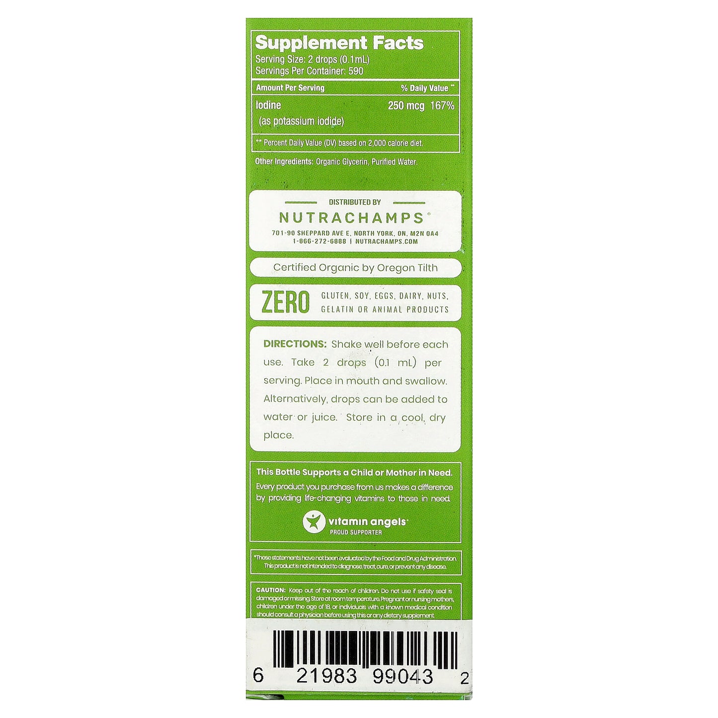 NutraChamps, Iodine Liquid Drops, Unflavored, 2 fl oz (60 ml)