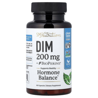 SMNutrition, DIM + BioPerine®, 60 Capsules