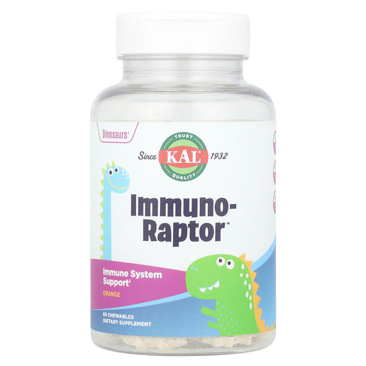 KAL, Dinosaurs®, Immuno-Raptor™, Orange, 60 Chewables