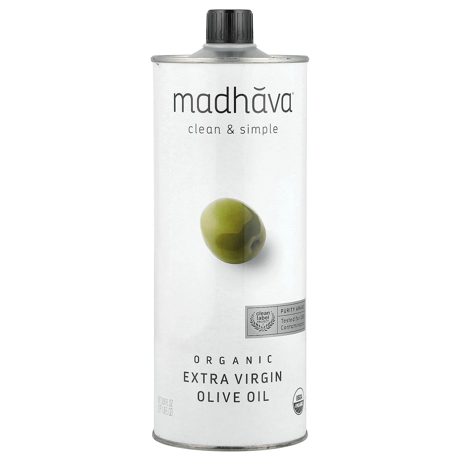 Madhava, Organic Extra Virgin Olive Oil, 33.8 fl oz