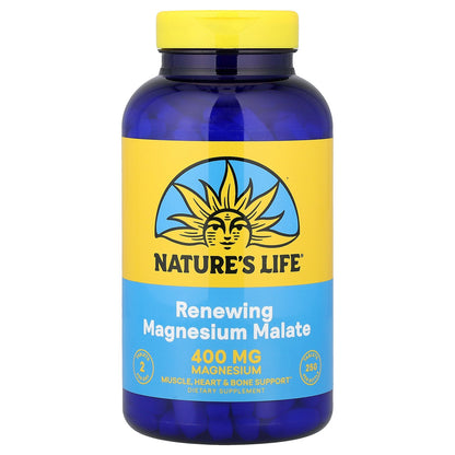 Nature's Life, Renewing Magnesium Malate, 250 Tablets (200 mg per Tablet)