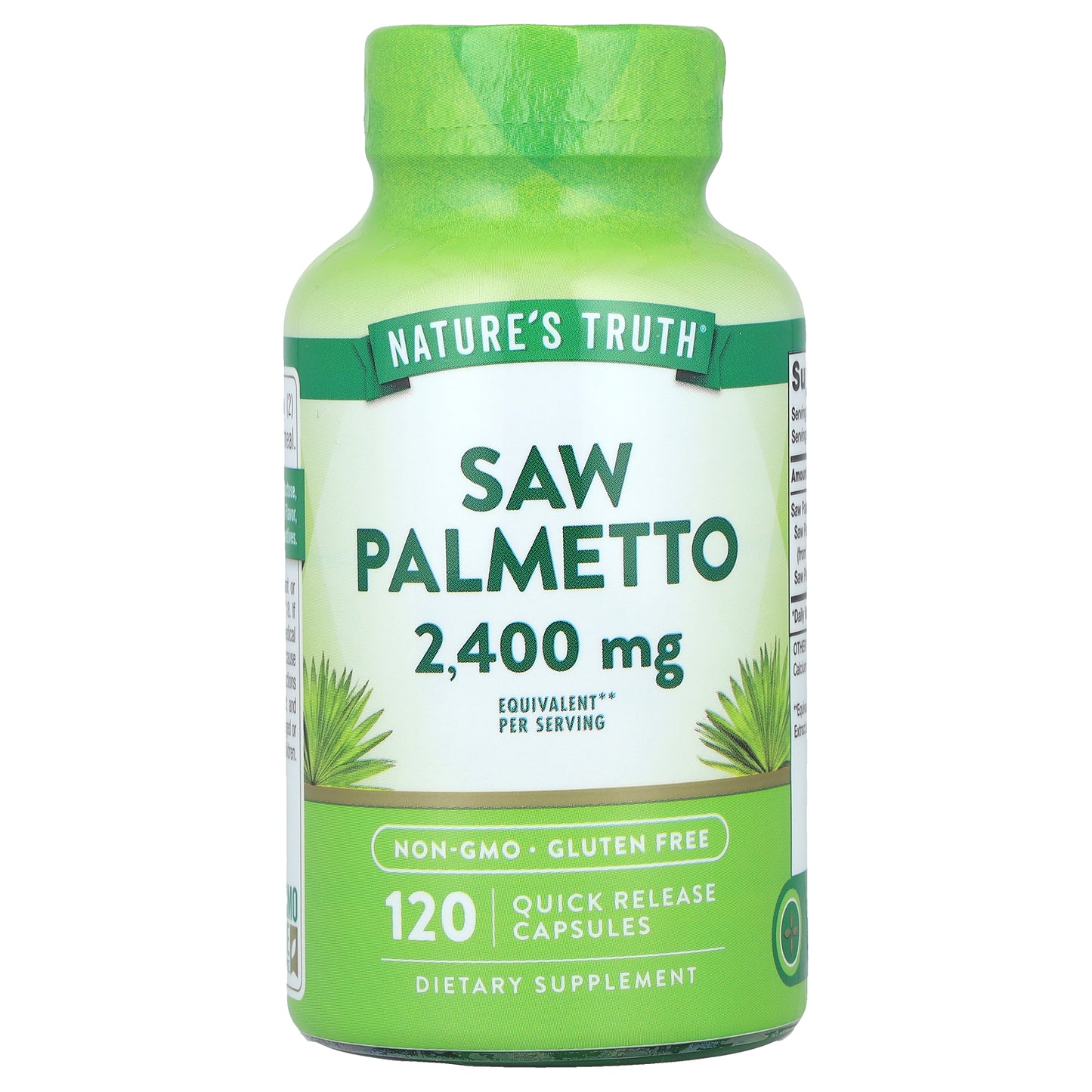 Nature's Truth, Saw Palmetto, 2,400 mg, 120 Quick Release Capsules (1,200 mg Per Capsule)