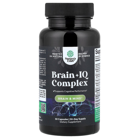 Nature's Craft, Brain + IQ Complex, 30 Capsules