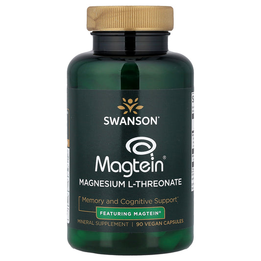 Swanson, Magnesium L-Threonate, 90 Vegan Capsules