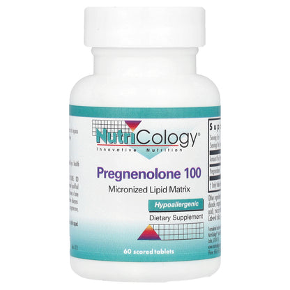 Nutricology, Pregnenolone 100, 60 Scored Tablets