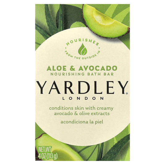 Yardley London, Nourishing Bath Bar, Aloe & Avocado, 4 oz (113 g)
