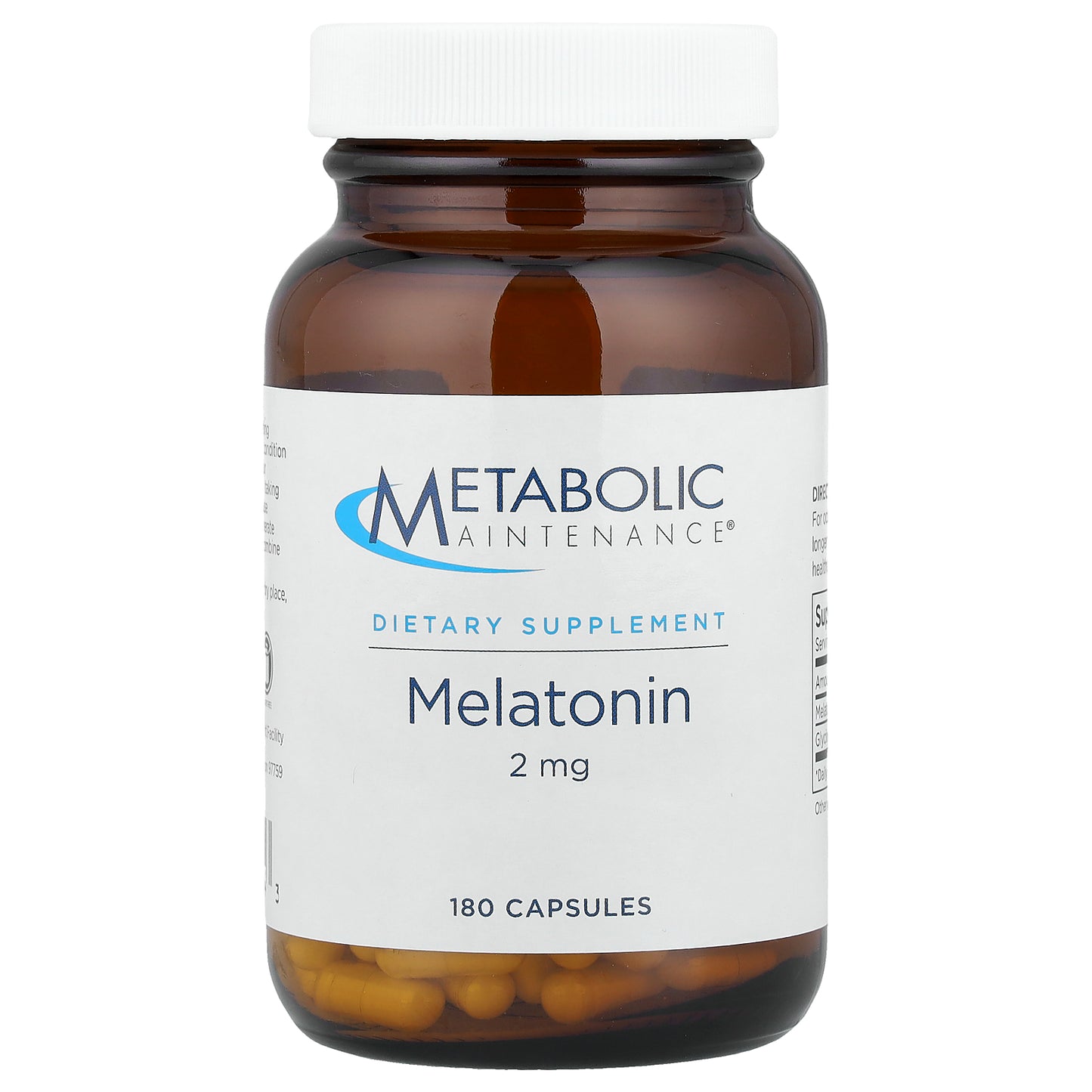 Metabolic Maintenance, Melatonin, 2 mg, 180 Capsules