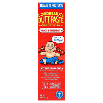 Boudreaux's Butt Paste, Diaper Rash Ointment, 4 oz (113 g)
