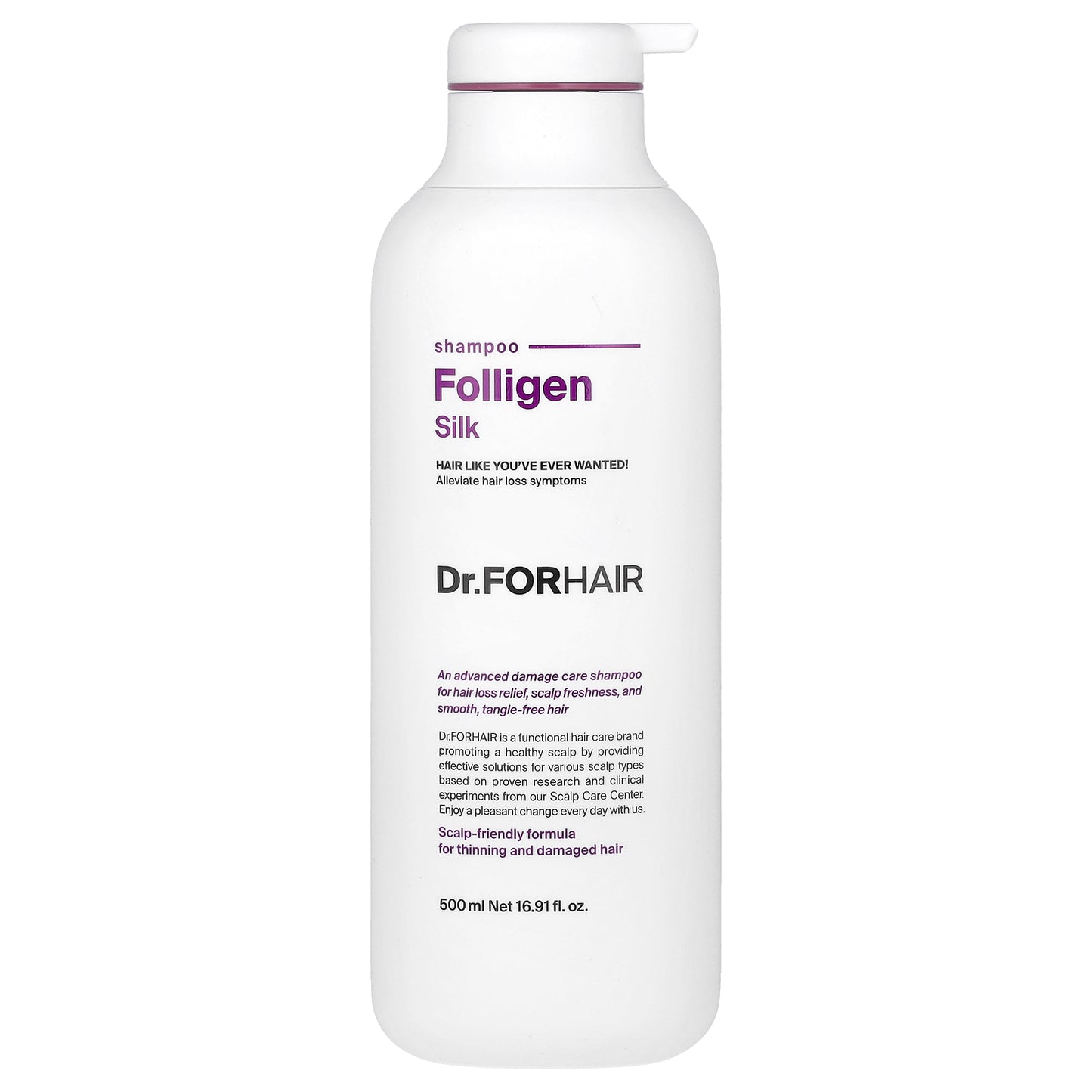 Dr.ForHair, Folligen Shampoo, Silk, 16.91 fl oz (500 ml)