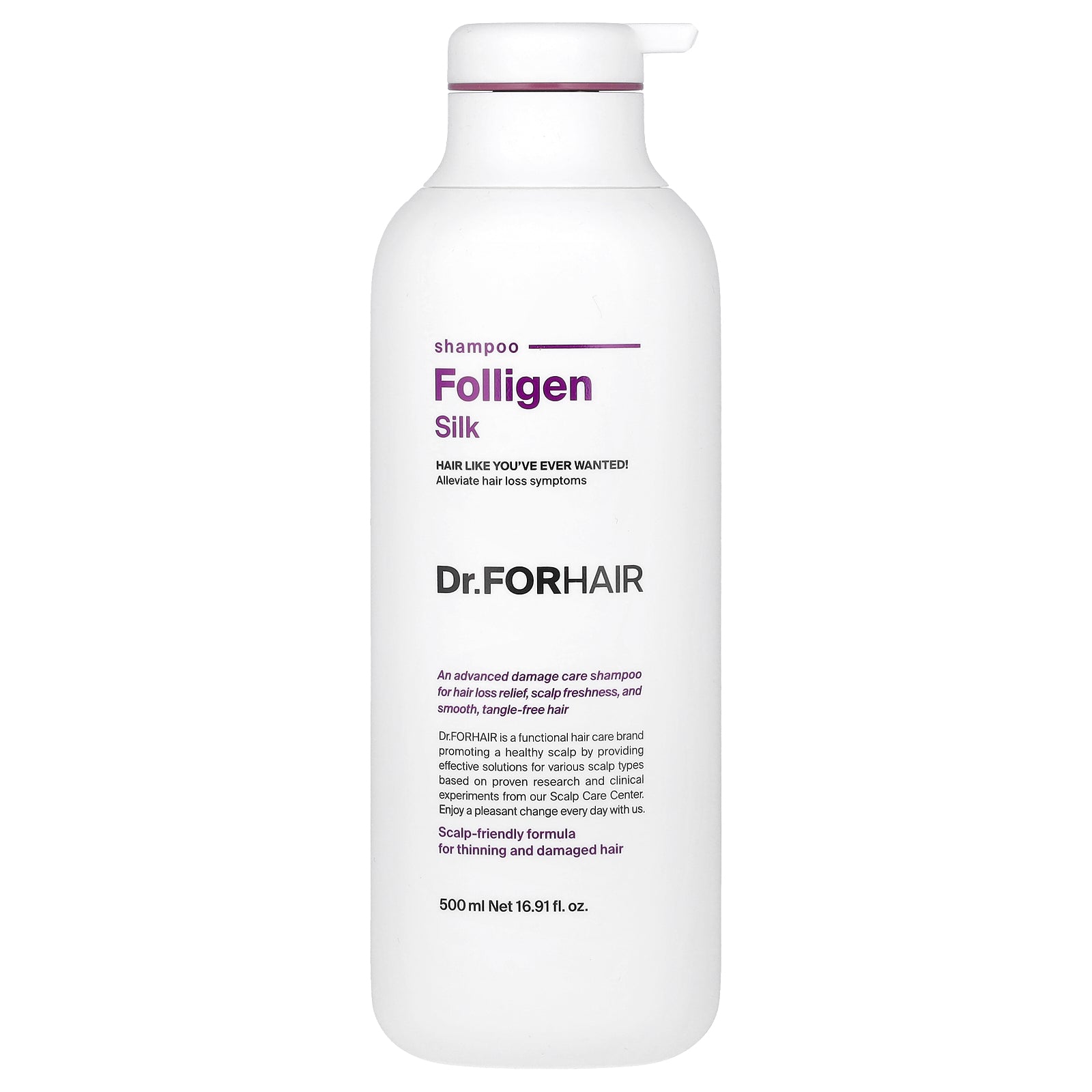 Dr.ForHair, Folligen Shampoo, Silk, 16.91 fl oz (500 ml)