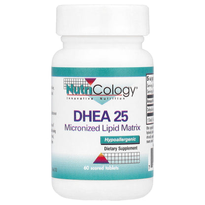 Nutricology, DHEA 25, 25 mg, 60 Scored Tablets